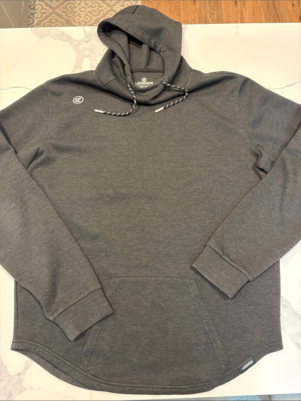 Legends Men’s Hooded Pullover Sweatshirt - Heather Charcoal